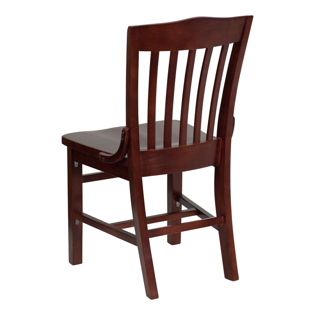 School house back solid chair back view School house back solid chair back view