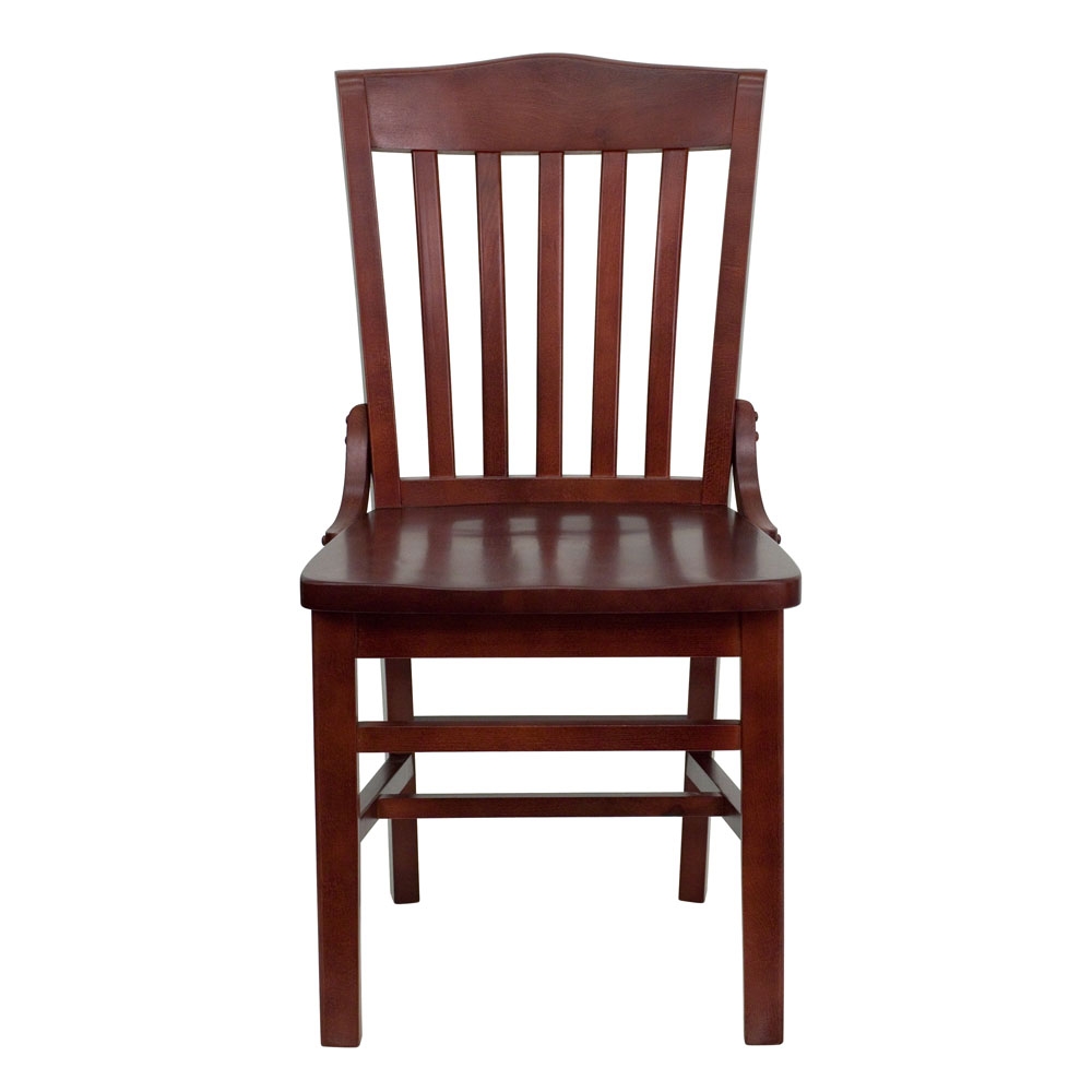 School house back solid chair front view School house back solid chair front view