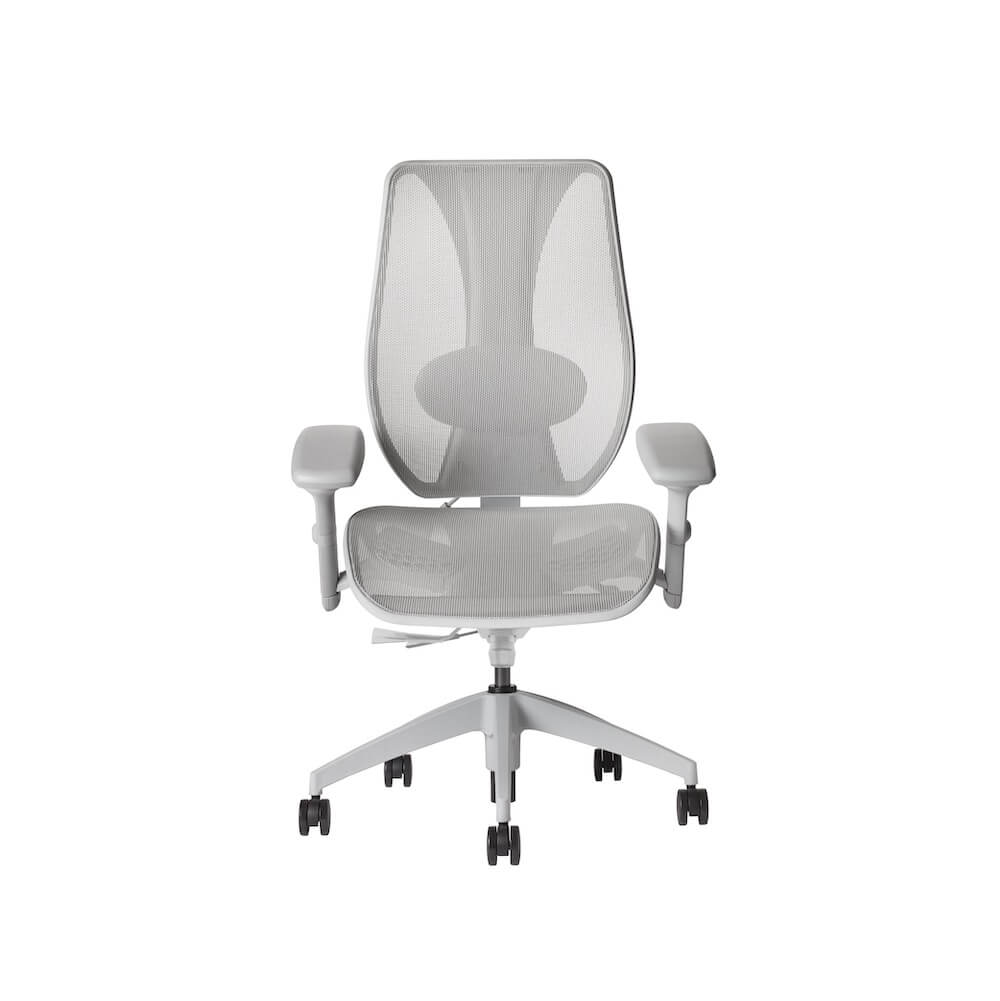 Big&tall mesh office chairs ergonomic mesh office chair with headrest light gray front view Big&tall mesh office chairs ergonomic mesh office chair with headrest light gray front view