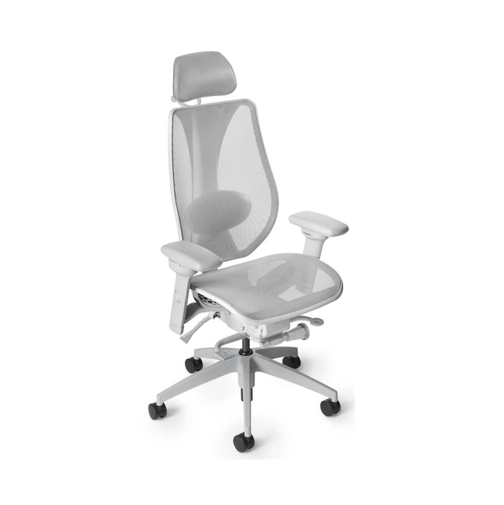 Big&tall mesh office chairs ergonomic mesh office chair with headrest light gray headrest view Big&tall mesh office chairs ergonomic mesh office chair with headrest light gray headrest view