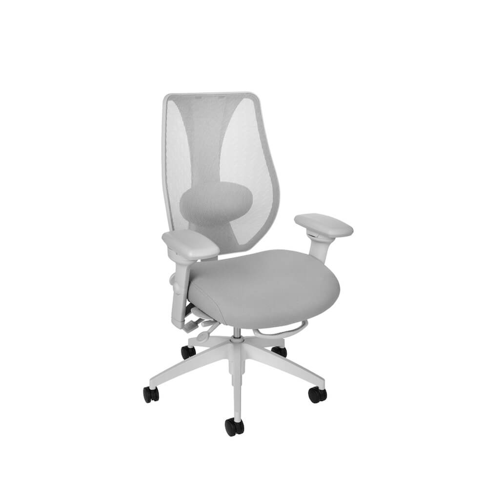 Big&tall office chairs ergonomic office chair adjustable arms light gray mesh and asteroid fabric seat Big&tall office chairs ergonomic office chair adjustable arms light gray mesh and asteroid fabric seat
