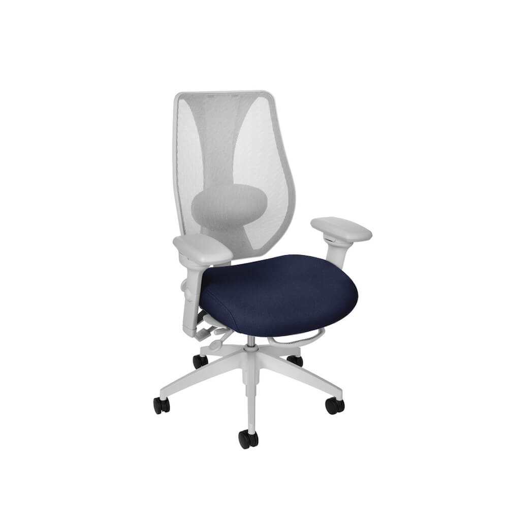 Big&tall office chairs ergonomic office chair adjustable arms light gray mesh and midnight fabric seat Big&tall office chairs ergonomic office chair adjustable arms light gray mesh and midnight fabric seat