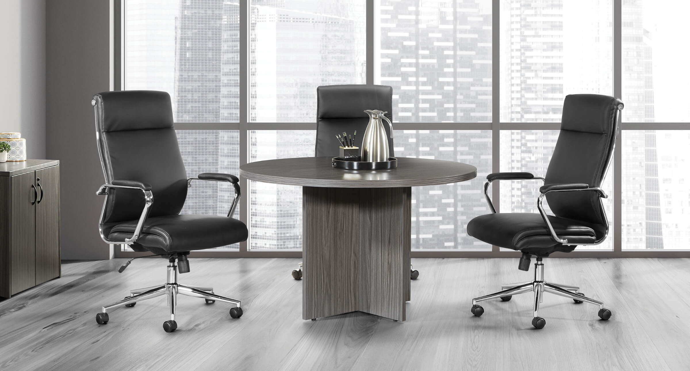 Conference room tables meeting tables contemporary round table urban walnut space view 1 1 Conference room tables meeting tables contemporary round table urban walnut space view 1 1