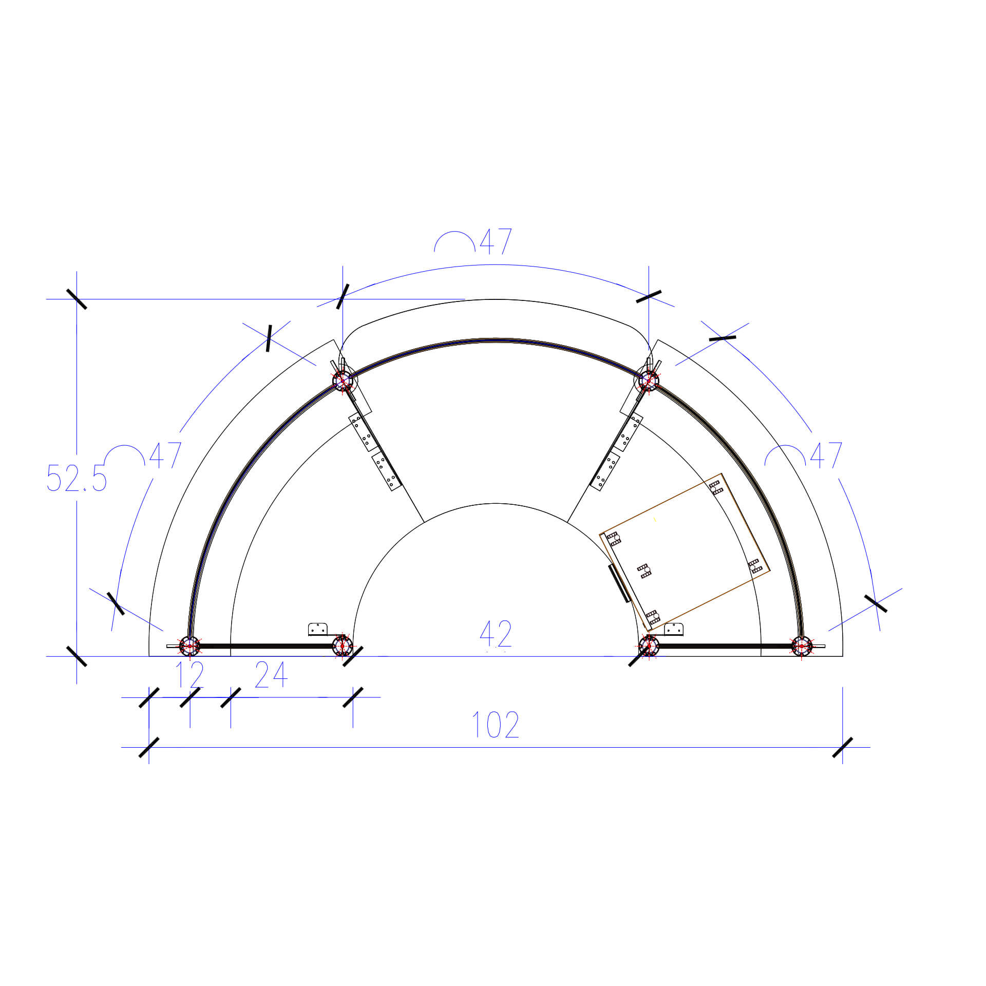 Curved round ada reception desk measures 1 Curved round ada reception desk measures 1