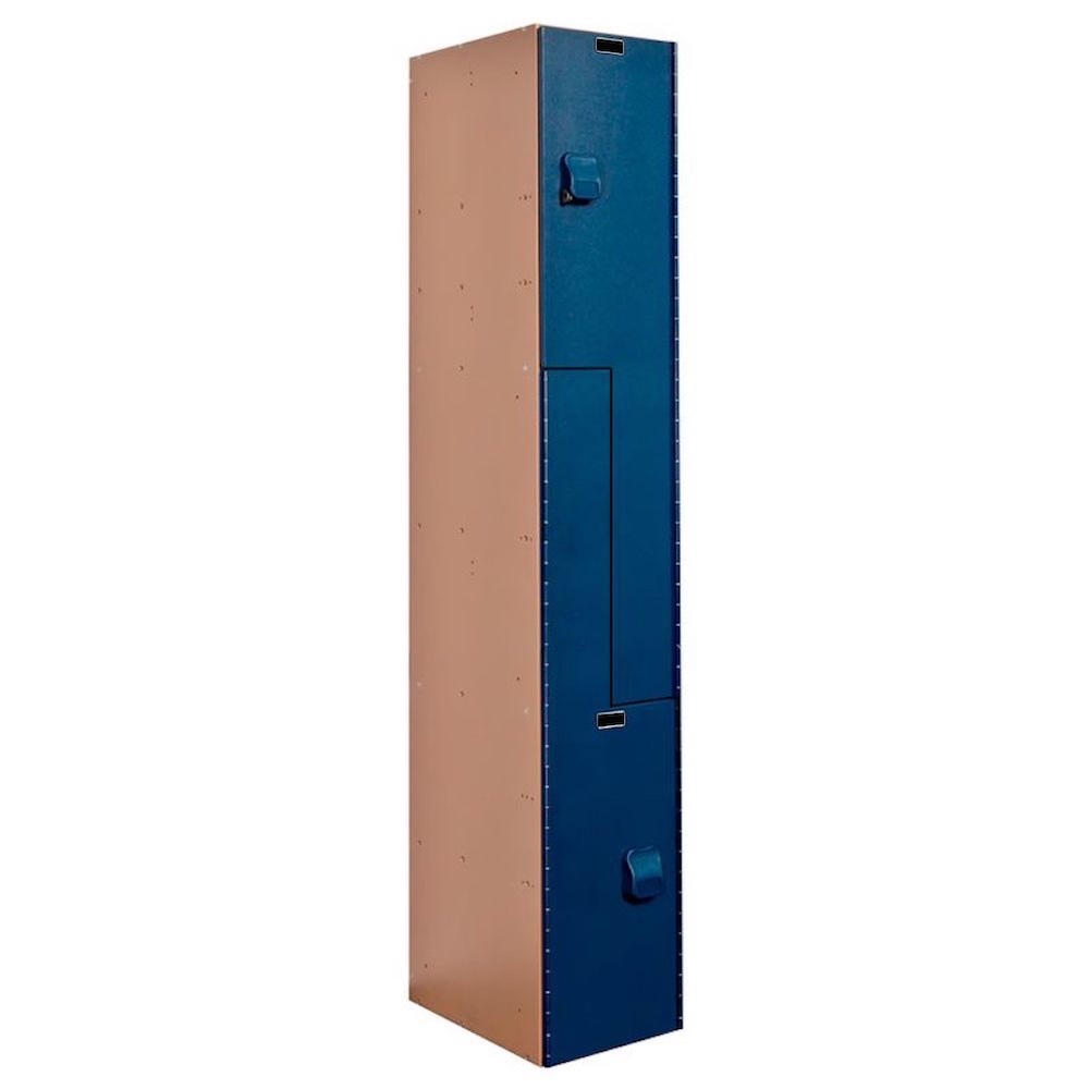 Employee lockers laminate lockers plastic locker taupe and deep blue doors 1W ZT Employee lockers laminate lockers plastic locker taupe and deep blue doors 1W ZT