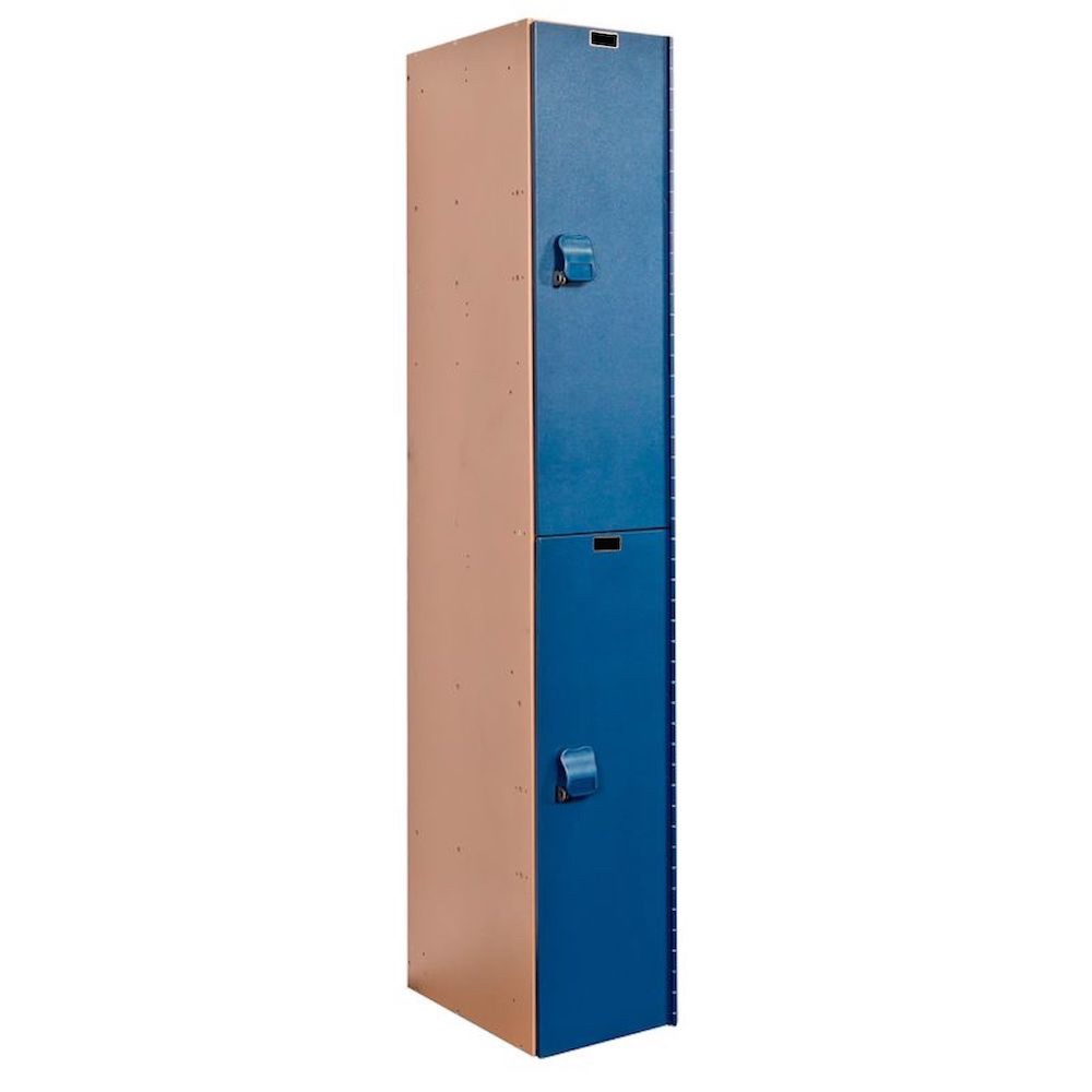 Employee lockers laminate lockers plastic locker taupe body and deep blue doors 1W 2T Employee lockers laminate lockers plastic locker taupe body and deep blue doors 1W 2T