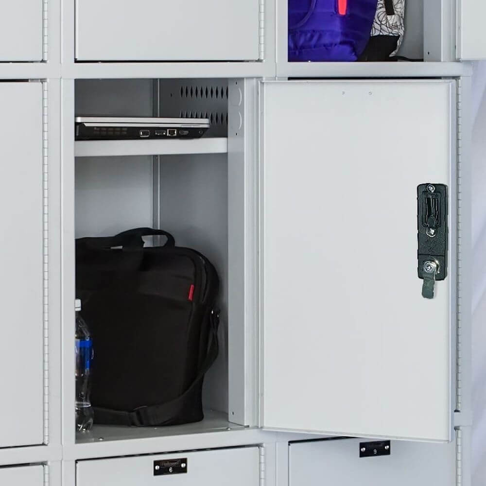 Employee lockers metal lockers laptop locker 3W 4T close up view Employee lockers metal lockers laptop locker 3W 4T close up view