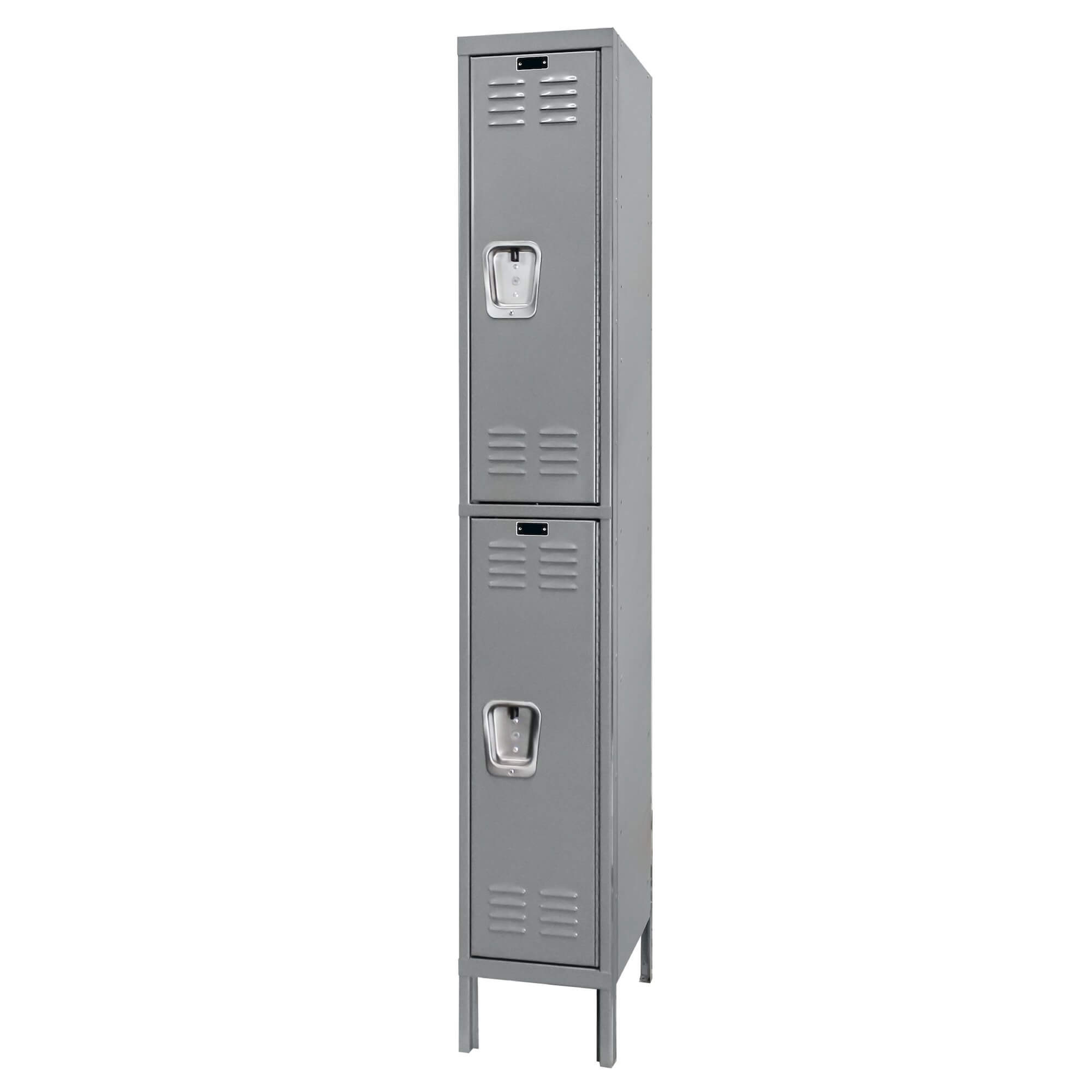 Employee lockers metal lockers patriot series wardrobe lockers 1w 2t dark gray angle view Employee lockers metal lockers patriot series wardrobe lockers 1w 2t dark gray angle view