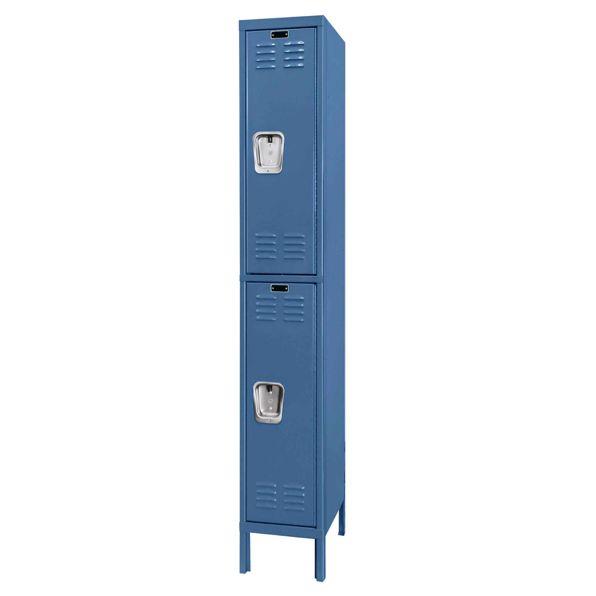 Employee lockers metal lockers patriot series wardrobe lockers 1w 2t marine blue angle view Employee lockers metal lockers patriot series wardrobe lockers 1w 2t marine blue angle view