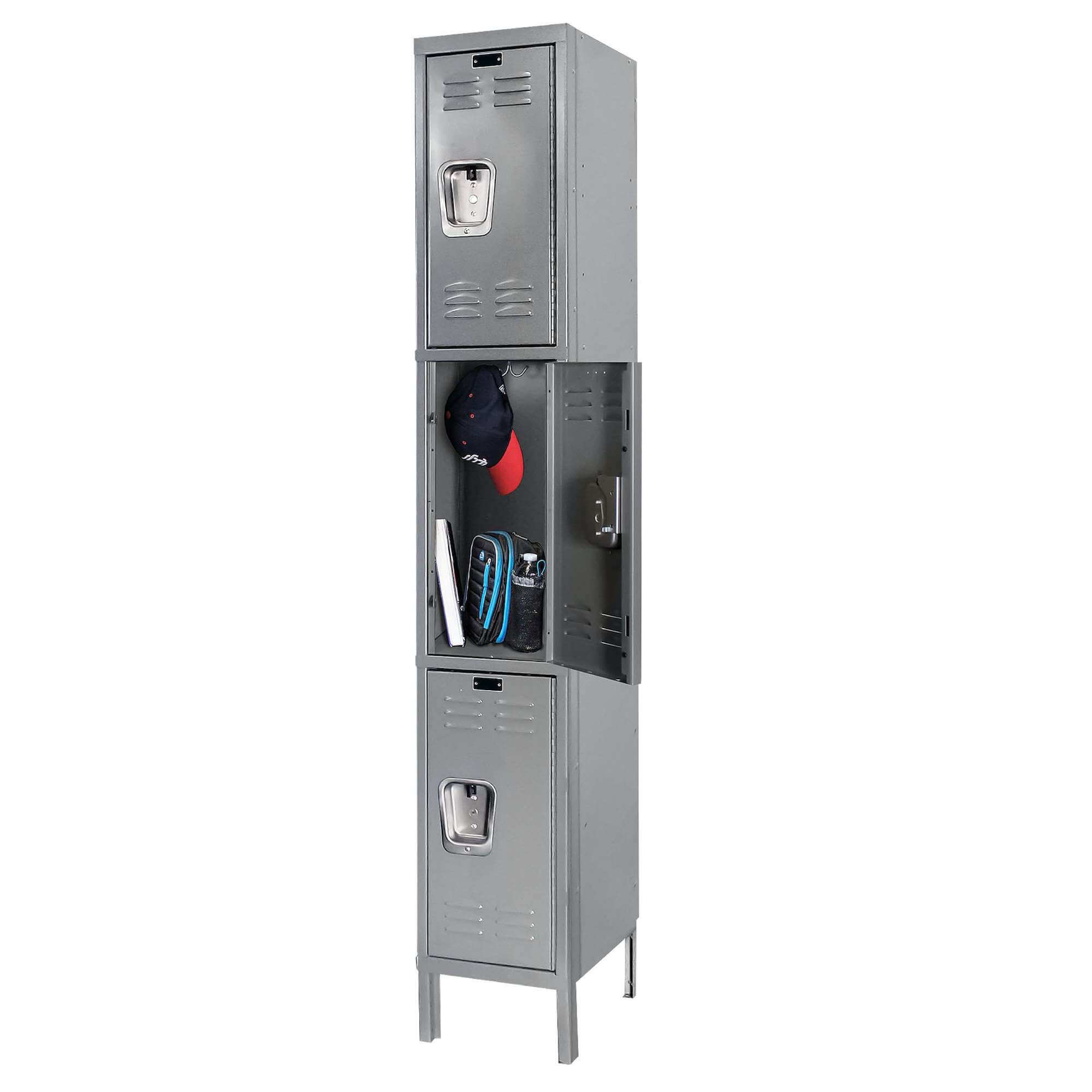 Employee lockers metal lockers wardrobe locker 1w 3t dark gray angle view 2 Employee lockers metal lockers wardrobe locker 1w 3t dark gray angle view 2