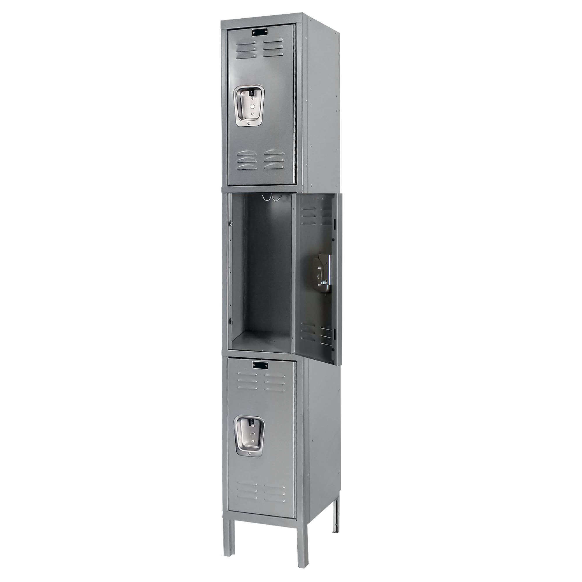 Employee lockers metal lockers wardrobe locker 1w 3t dark gray angle view Employee lockers metal lockers wardrobe locker 1w 3t dark gray angle view