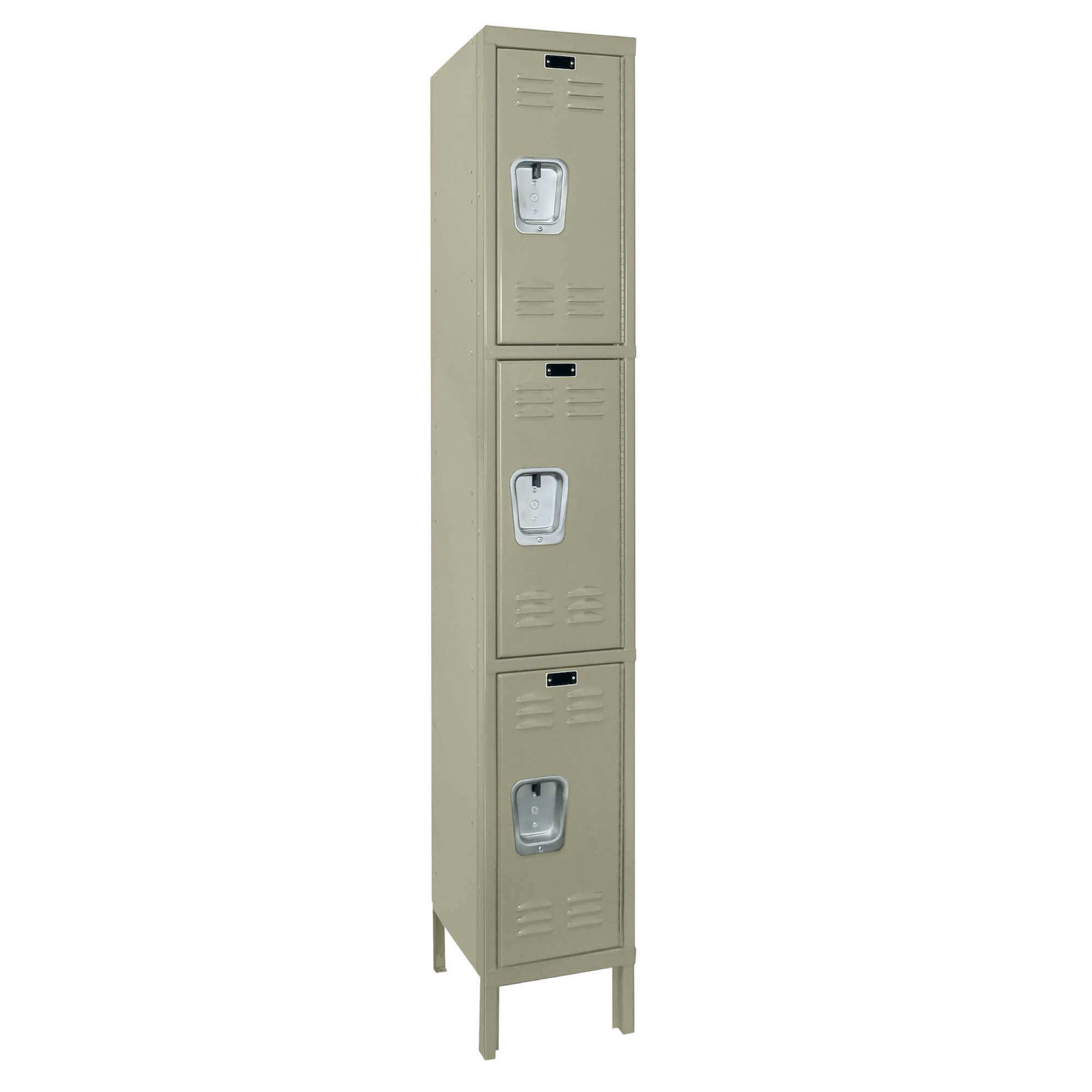 Employee lockers metal lockers wardrobe locker 1w 3t tan angle view Employee lockers metal lockers wardrobe locker 1w 3t tan angle view