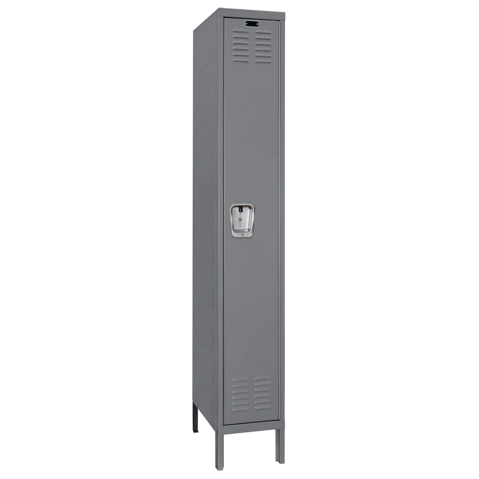 Employee lockers metal lockers wardrobe lockers 1w 1t dark gray left angle view Employee lockers metal lockers wardrobe lockers 1w 1t dark gray left angle view