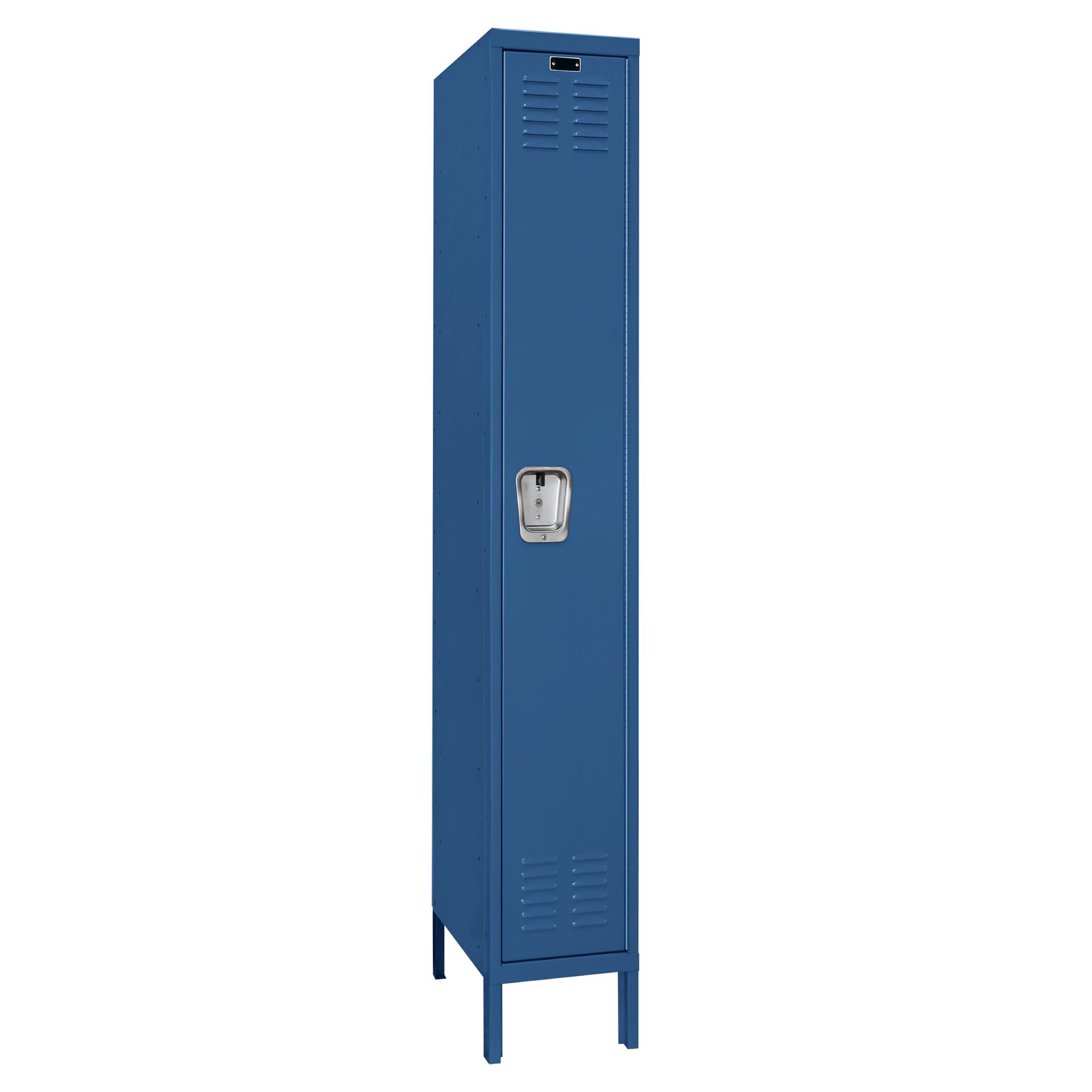 Employee lockers metal lockers wardrobe lockers 1w 1t marine blue angle view Employee lockers metal lockers wardrobe lockers 1w 1t marine blue angle view
