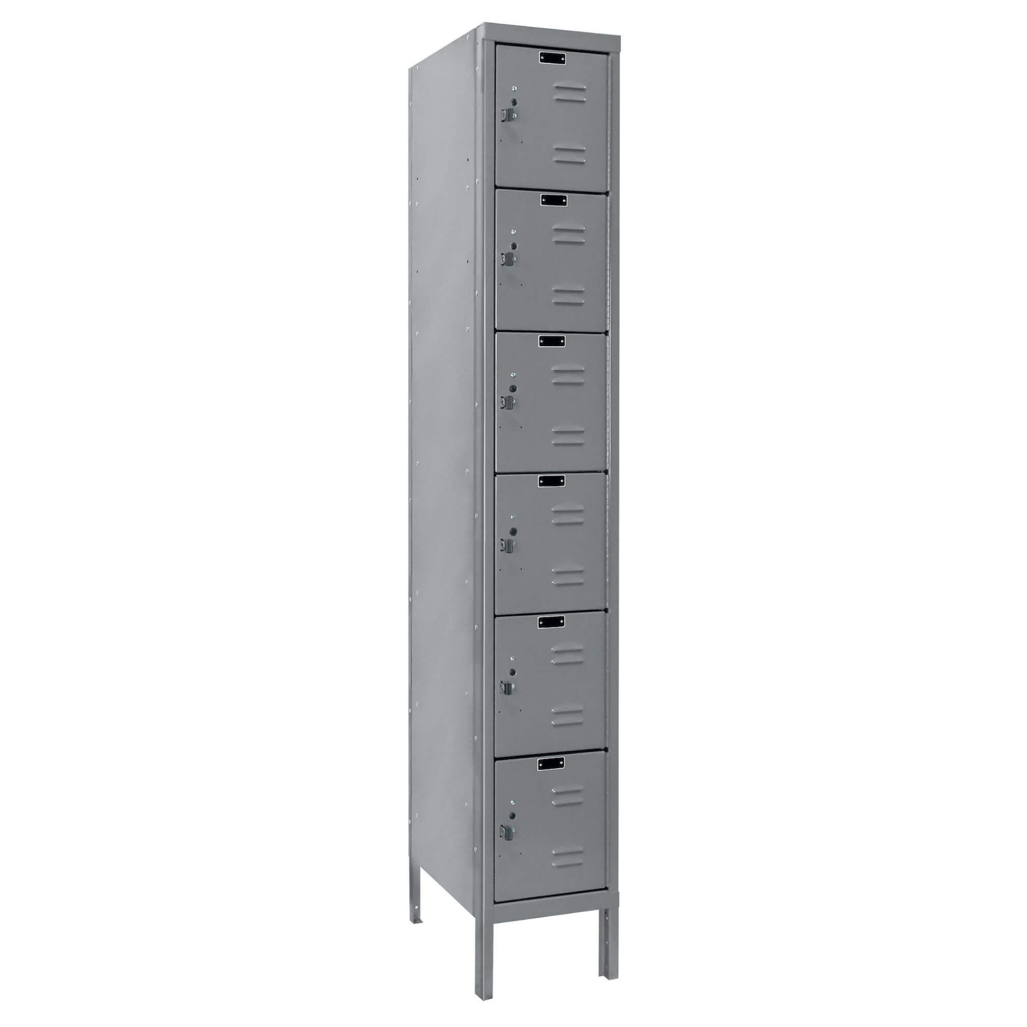 Employee lockers metal lockers wardrobe lockers 1w 6t dark gray angle view left Employee lockers metal lockers wardrobe lockers 1w 6t dark gray angle view left