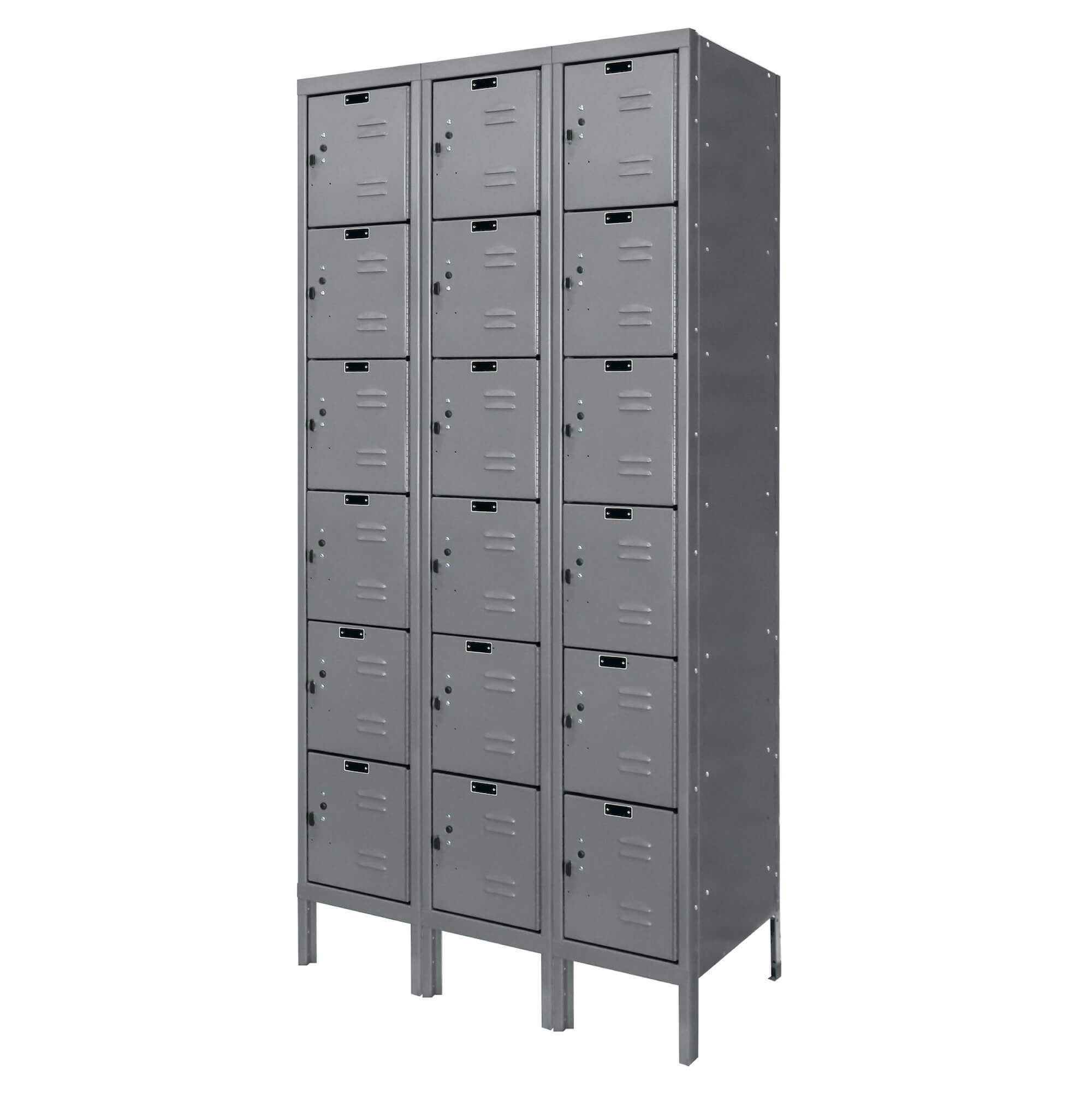 Employee lockers metal lockers wardrobe lockers 3w 6t dark gray angle view Employee lockers metal lockers wardrobe lockers 3w 6t dark gray angle view
