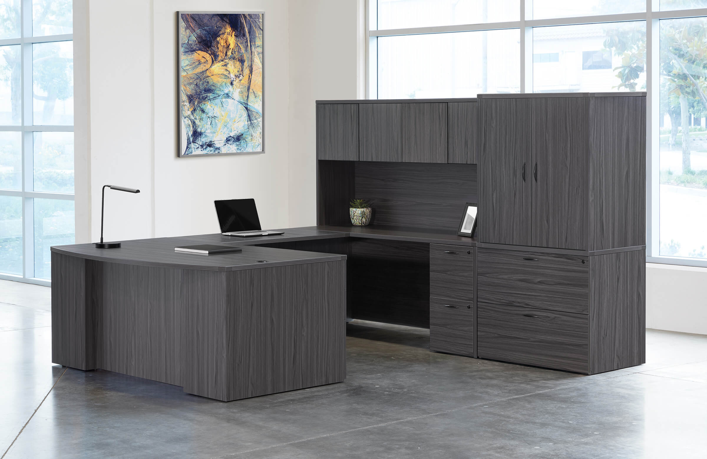 L shaped desk large l shaped desk modern l shaped desk with storage slate grey space view 1 L shaped desk large l shaped desk modern l shaped desk with storage slate grey space view 1