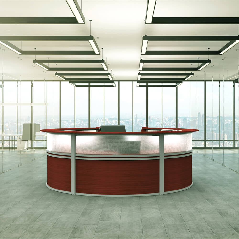 Li1 circle reception desk environment 1 Li1 circle reception desk environment 1