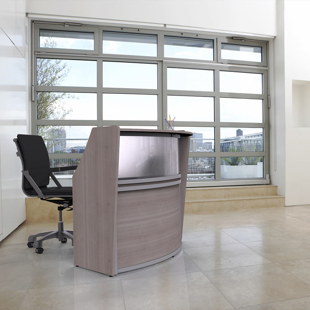 Li1 curved reception desk side environment Li1 curved reception desk side environment