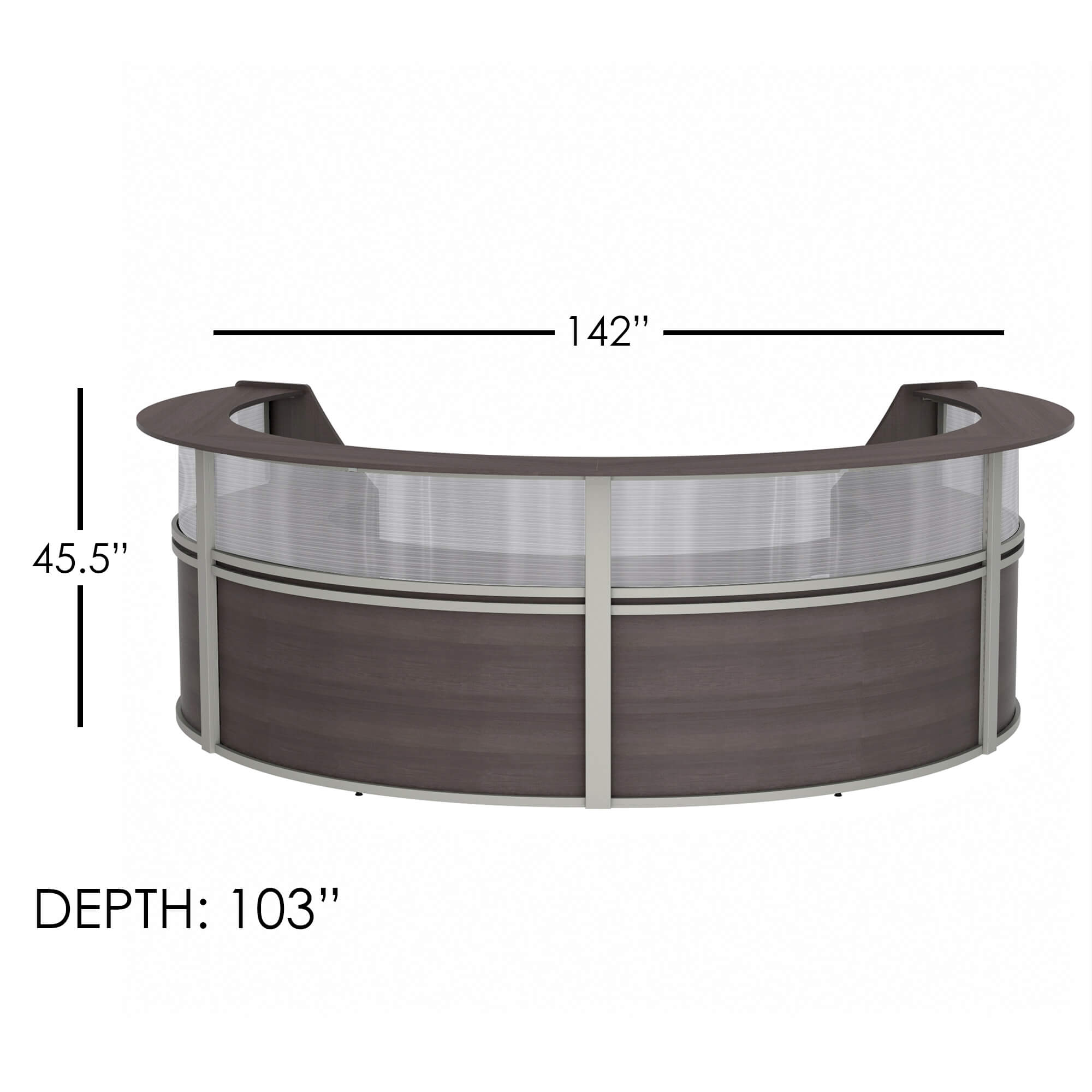 Li1 semi circular reception desk dimensions Li1 semi circular reception desk dimensions