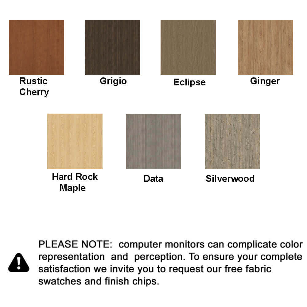 LuminaCurve collaborative 3 person reception desk color swatch LuminaCurve collaborative 3 person reception desk color swatch