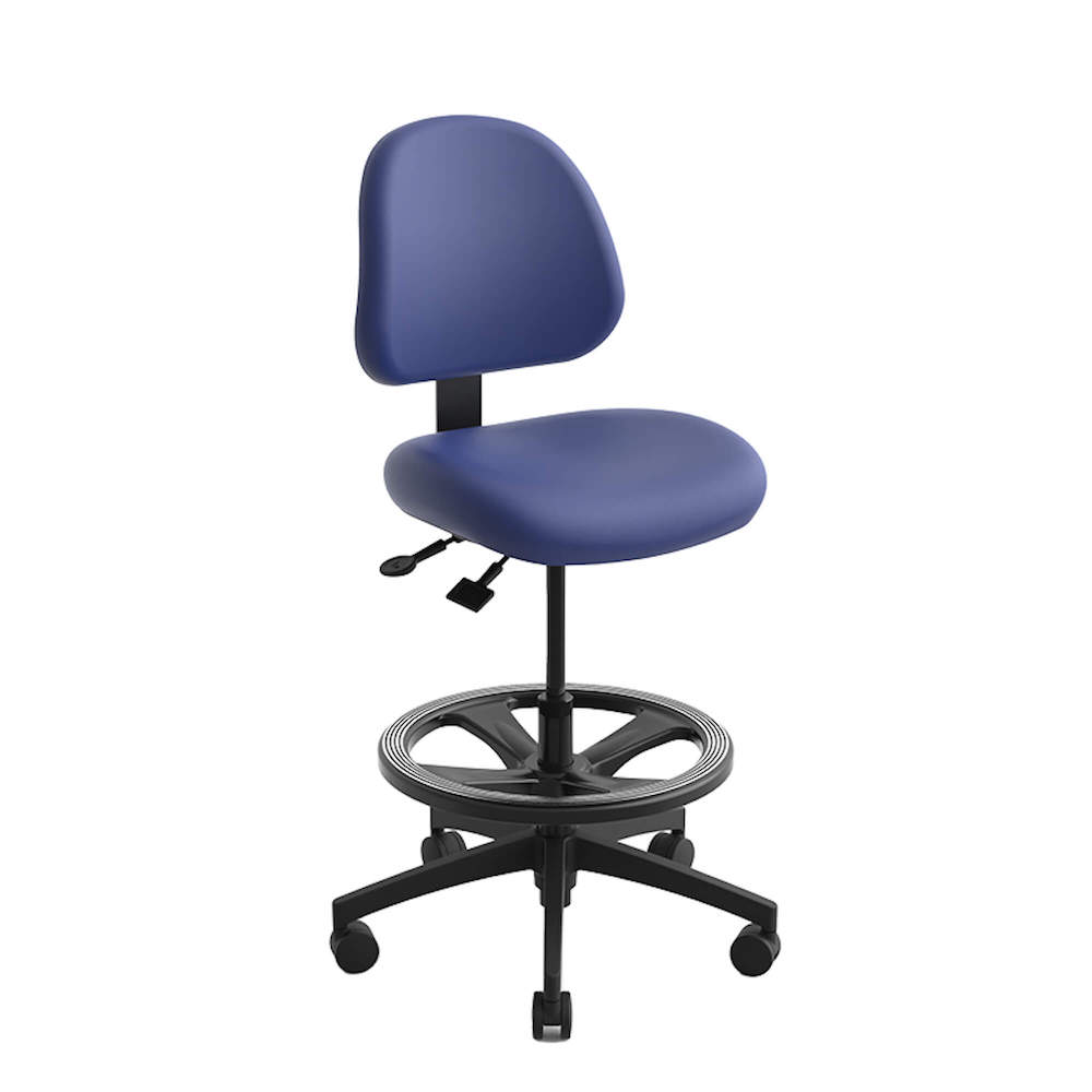 Office chair for standing desk ergonomic stool for standing desks medical stool chair blue angle view Office chair for standing desk ergonomic stool for standing desks medical stool chair blue angle view