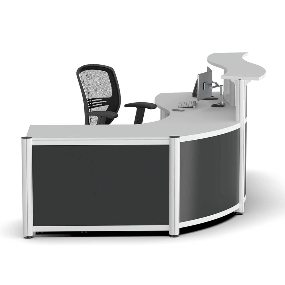 Reception desk arcwave curved reception desk lateral Reception desk arcwave curved reception desk lateral
