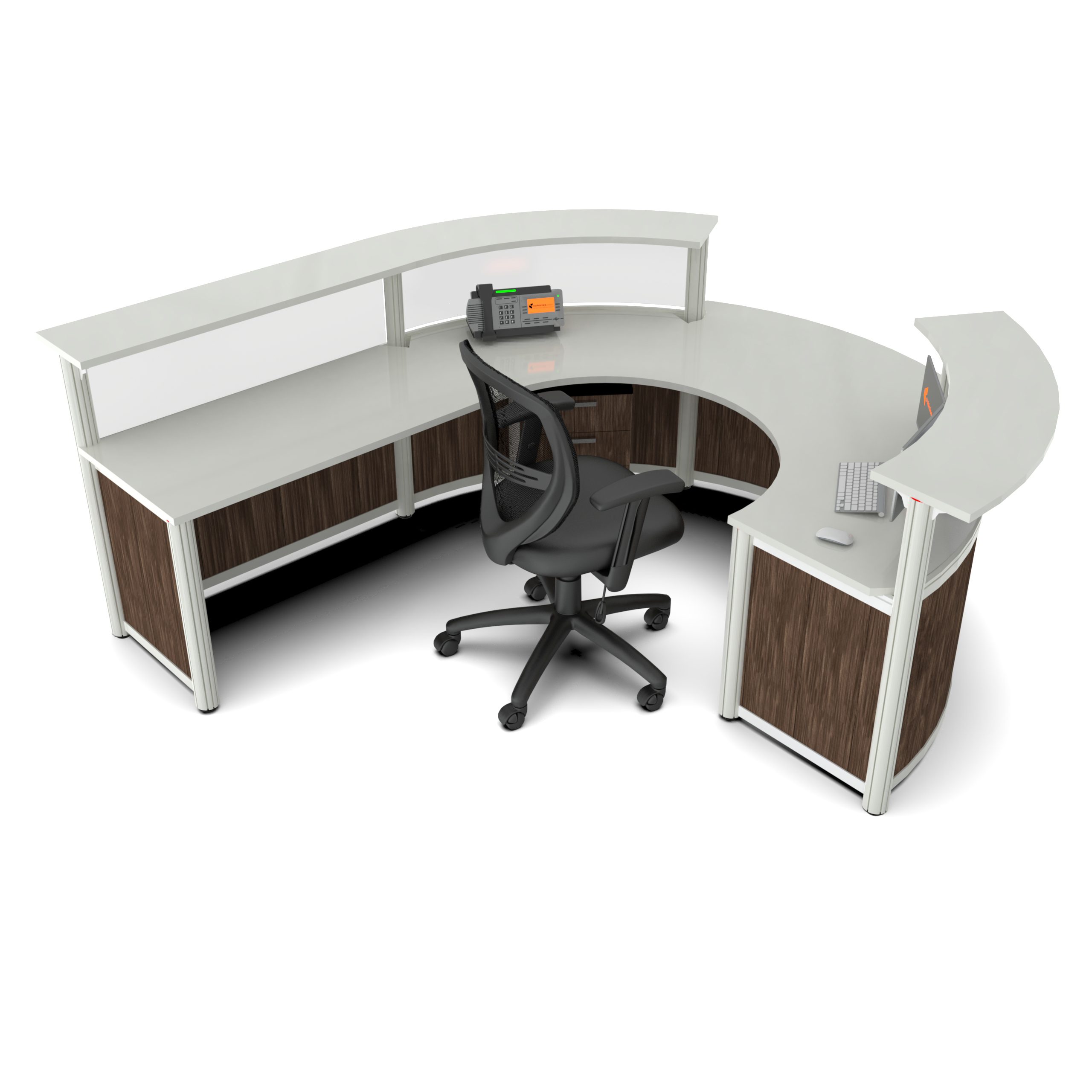 Round reception desk with ADA transaction inside2 Round reception desk with ADA transaction inside2