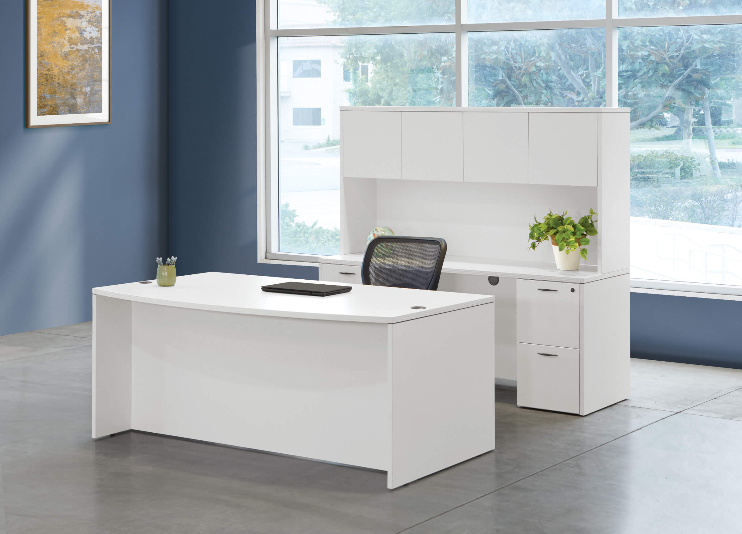 Straight office desk contemporary office desk modern desk office furniture white space view 1 Straight office desk contemporary office desk modern desk office furniture white space view 1