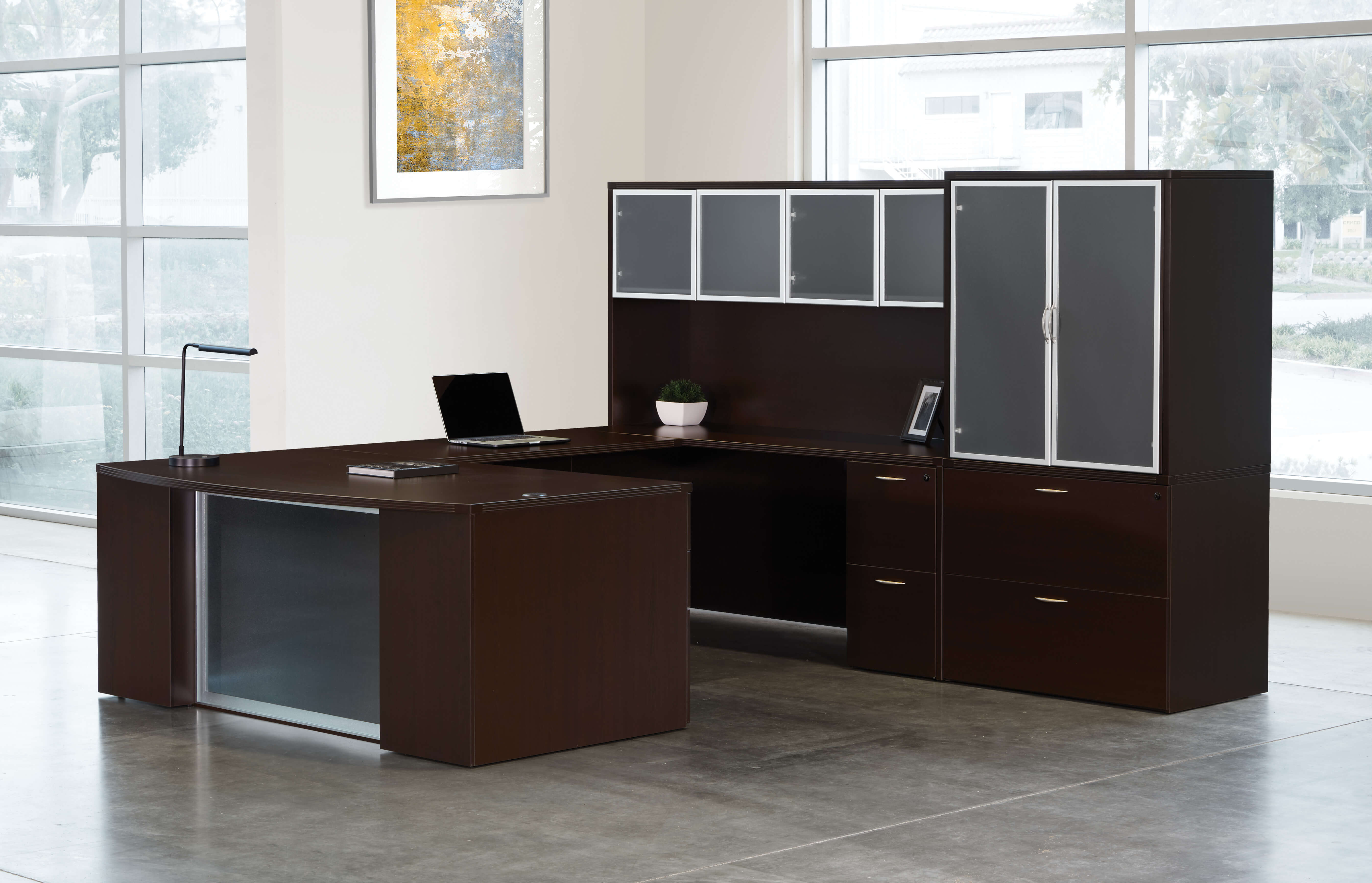 U shaped desk u shaped desk with hutch modern u shaped executive desk espresso space view 1 U shaped desk u shaped desk with hutch modern u shaped executive desk espresso space view 1