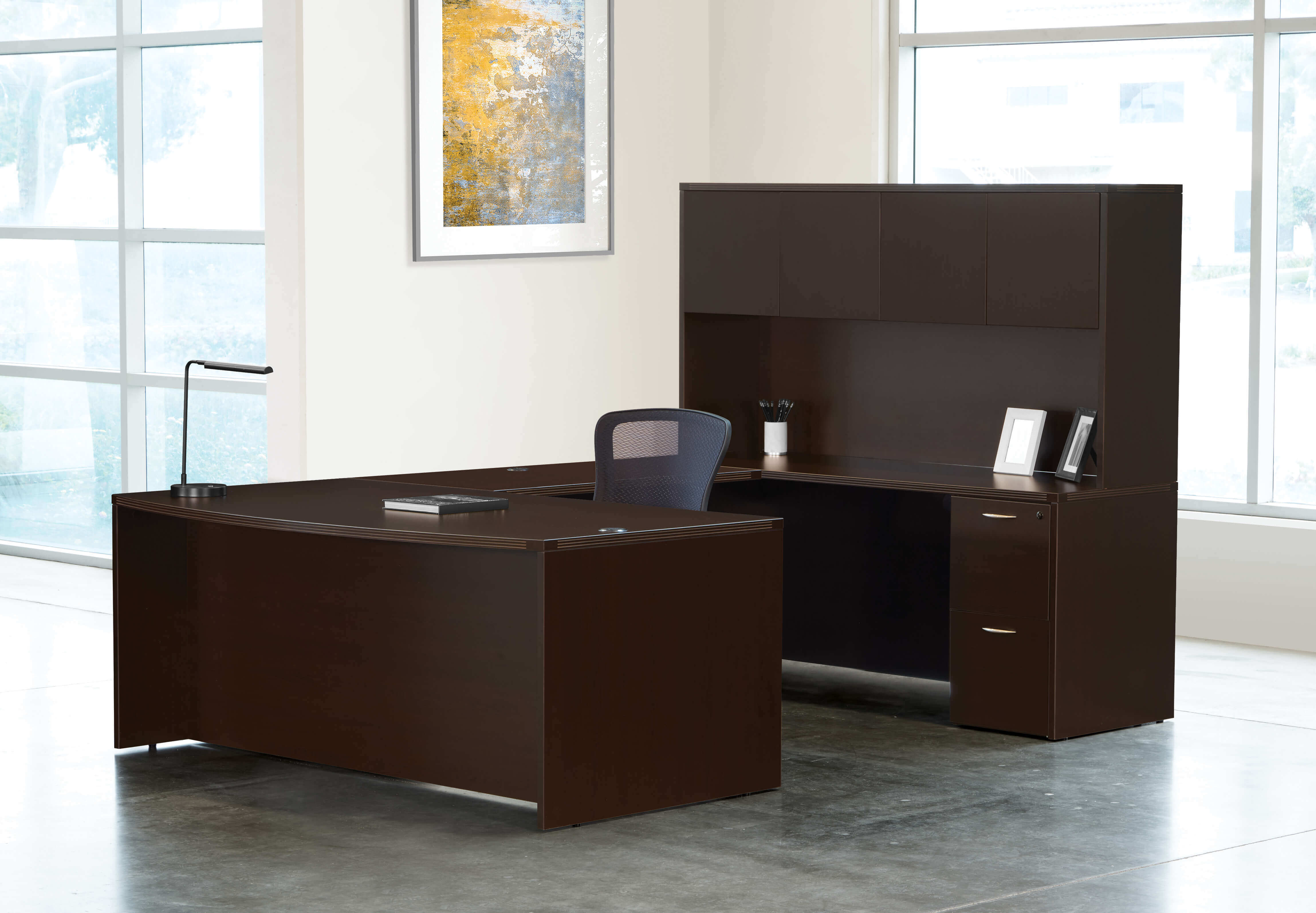 U shaped desk u shaped desk with hutch modern u shaped office desk espresso view 5 U shaped desk u shaped desk with hutch modern u shaped office desk espresso view 5