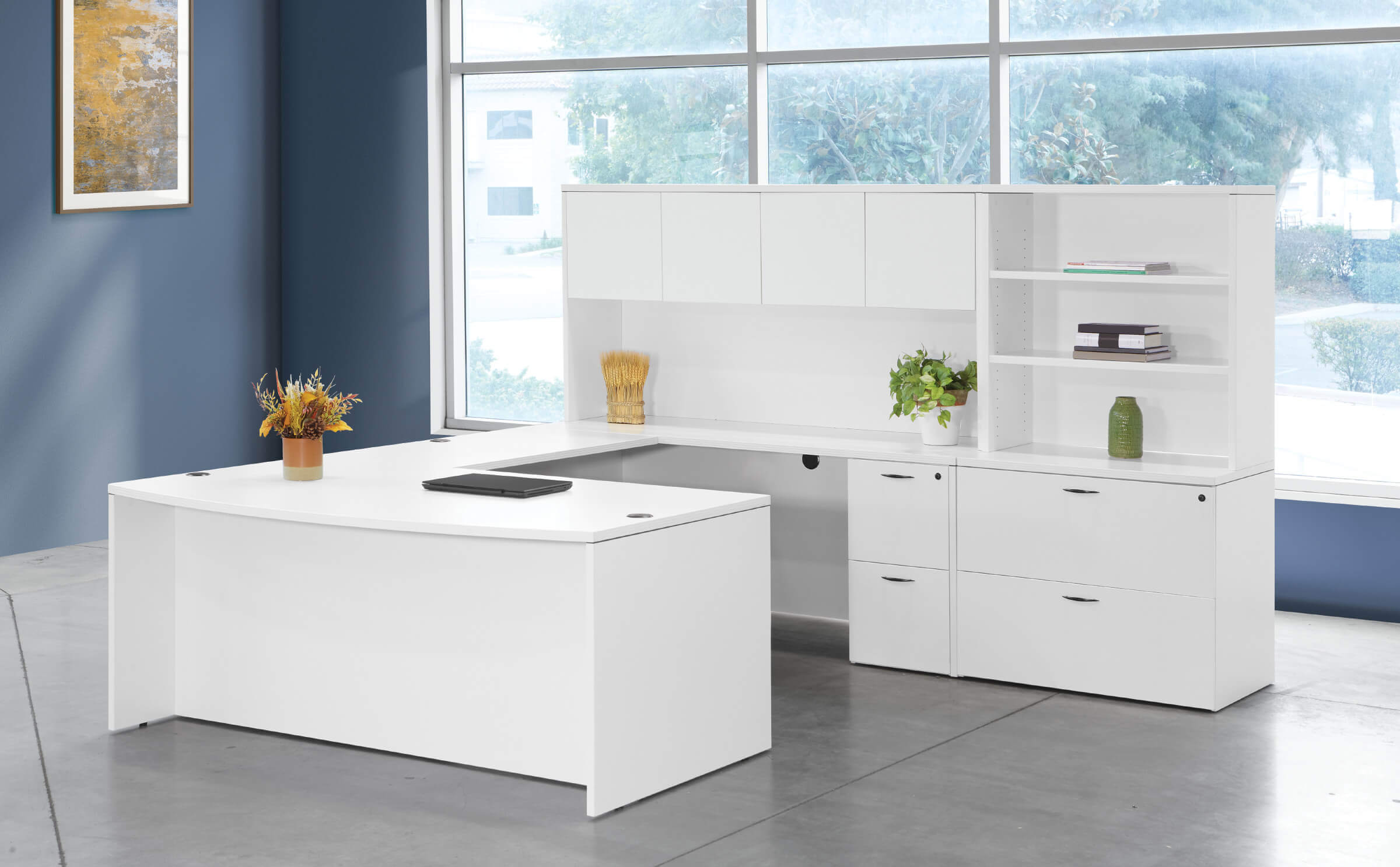 U shaped desk u shaped desk with hutch modern u shaped with hutch white space view U shaped desk u shaped desk with hutch modern u shaped with hutch white space view