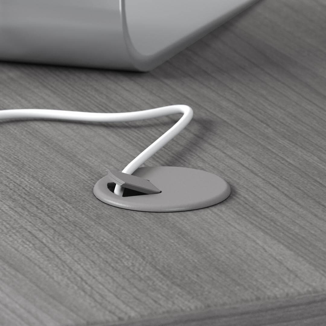 Sit and stand computer desk 60w x 30d grommet Sit and stand computer desk 60w x 30d grommet