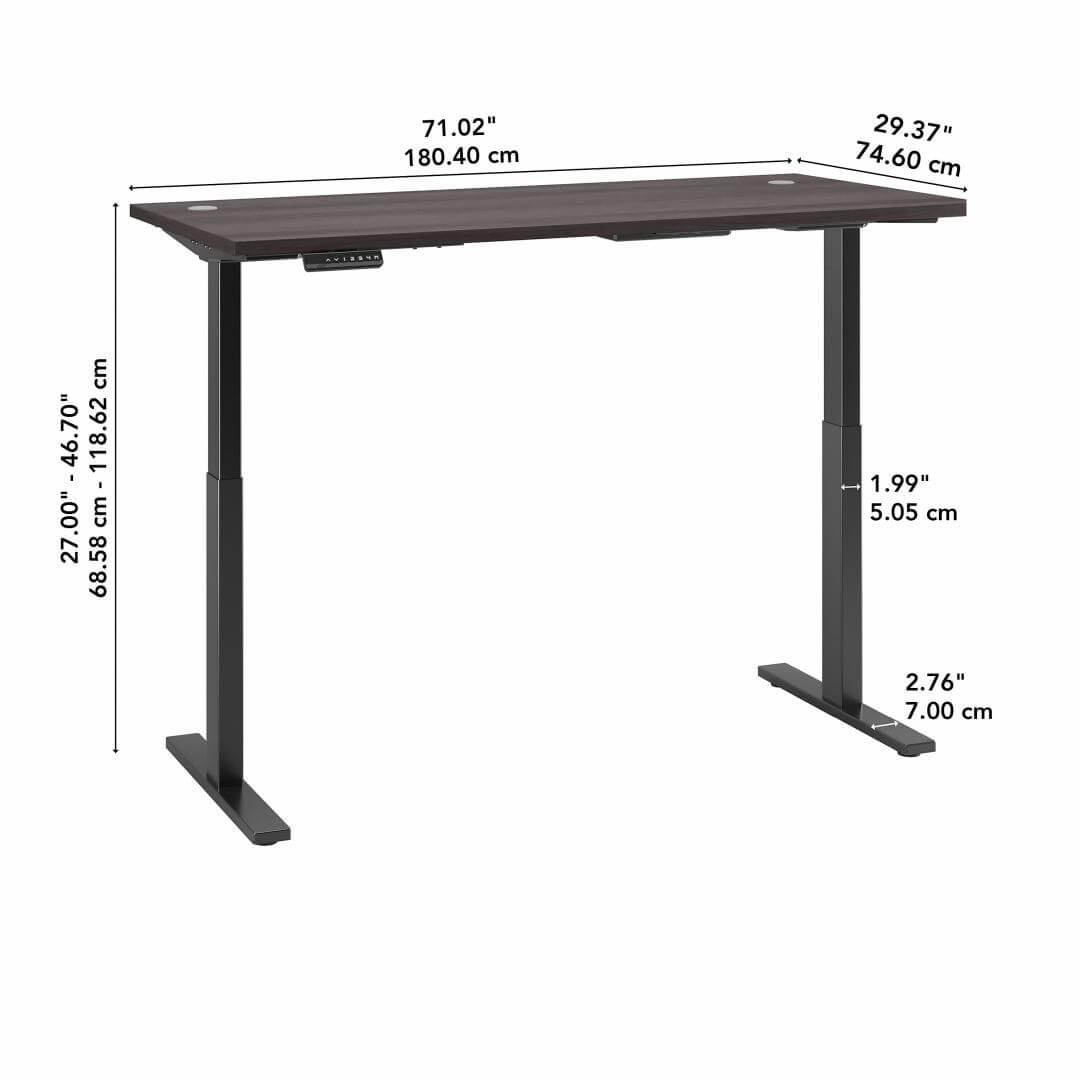 Sit and stand computer desk 72w x 30d dimensions Sit and stand computer desk 72w x 30d dimensions