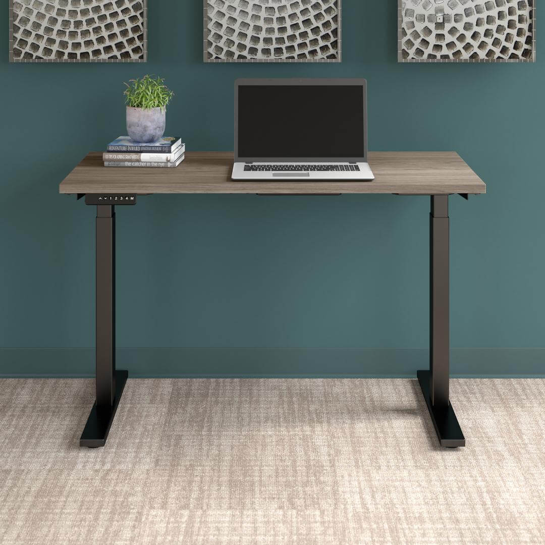 Sit and stand computer desks 48w x 24d lifestyle Sit and stand computer desks 48w x 24d lifestyle