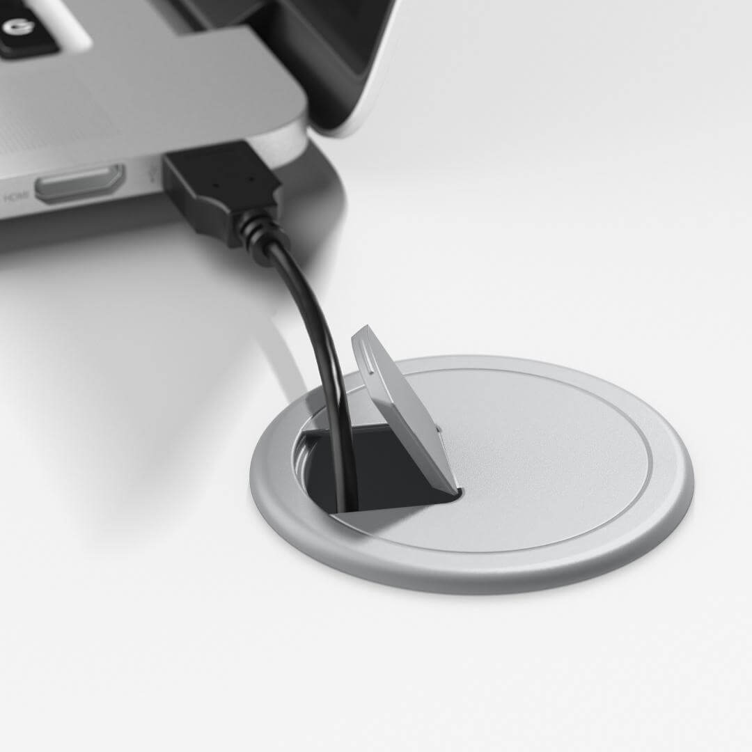 Sit stand desk adjustable 60w x 30d grommet Sit stand desk adjustable 60w x 30d grommet