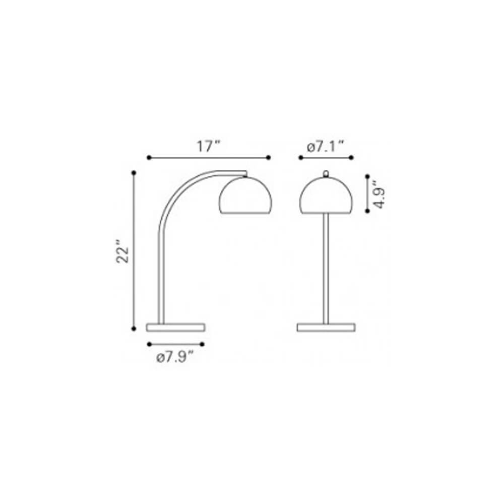 Small desk lamp dimensions view Small desk lamp dimensions view