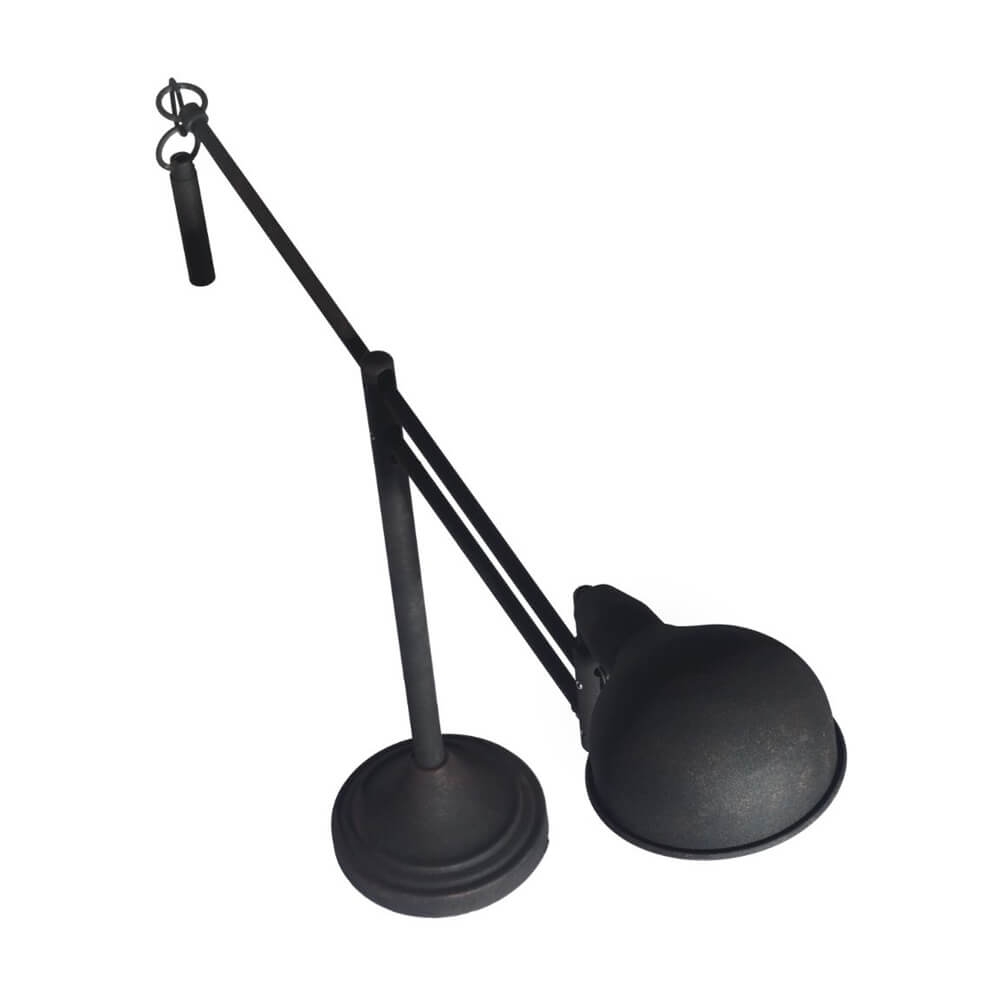 Small desk lamp with shade front view Small desk lamp with shade front view