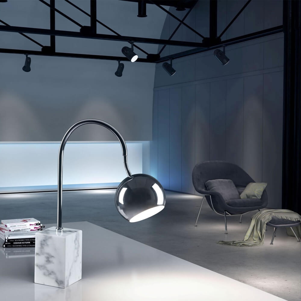 Small table lamp environmental view Small table lamp environmental view