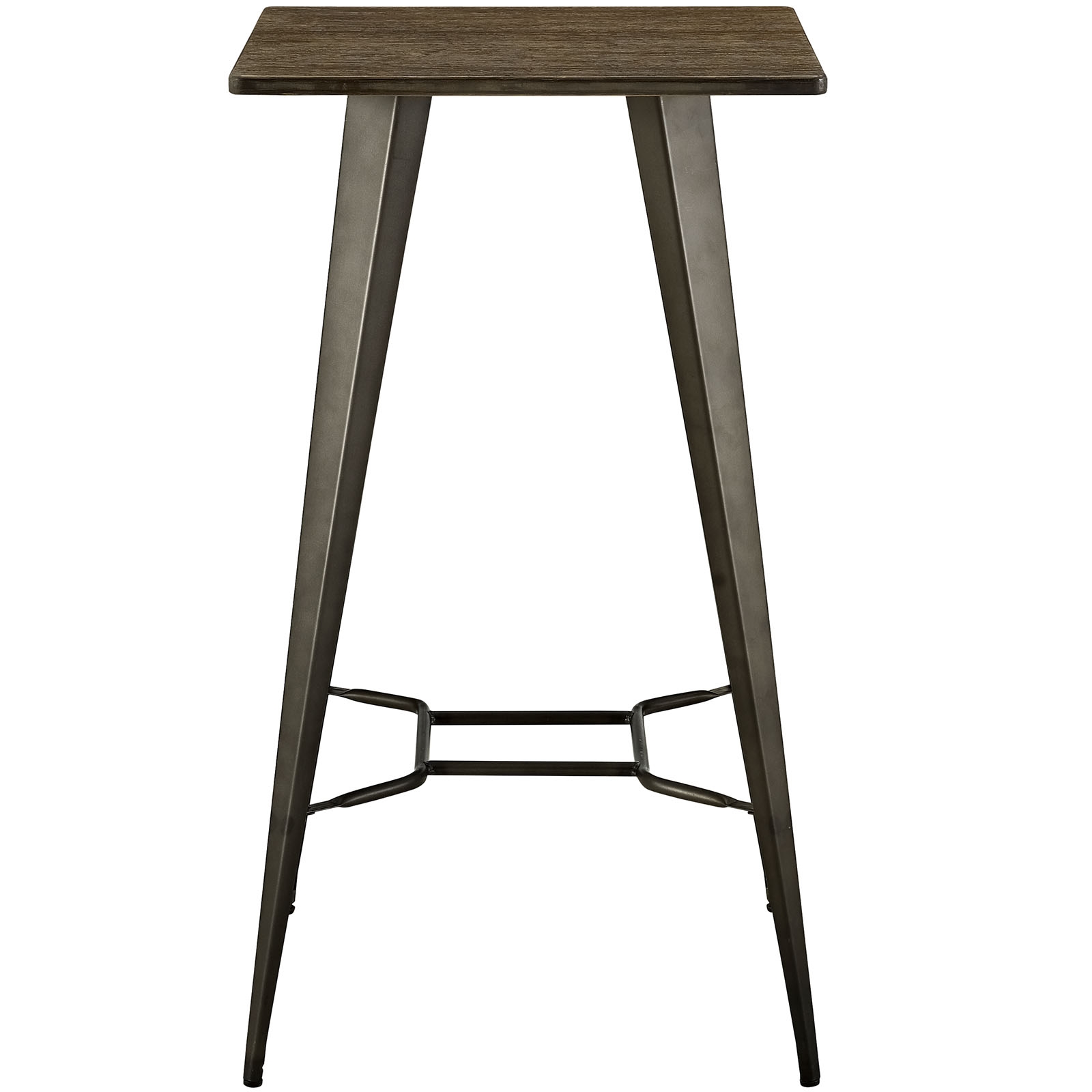 Tall pub table side view Tall pub table side view