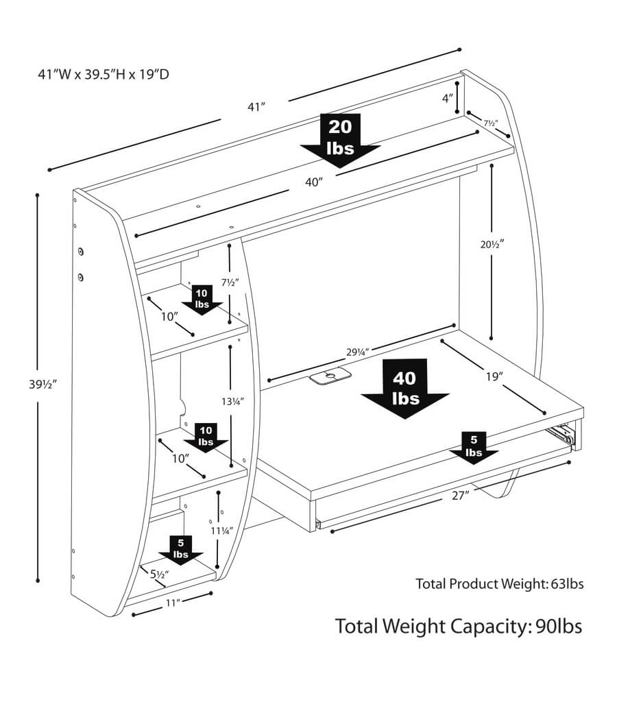Wall mount laptop desk scheme Wall mount laptop desk scheme