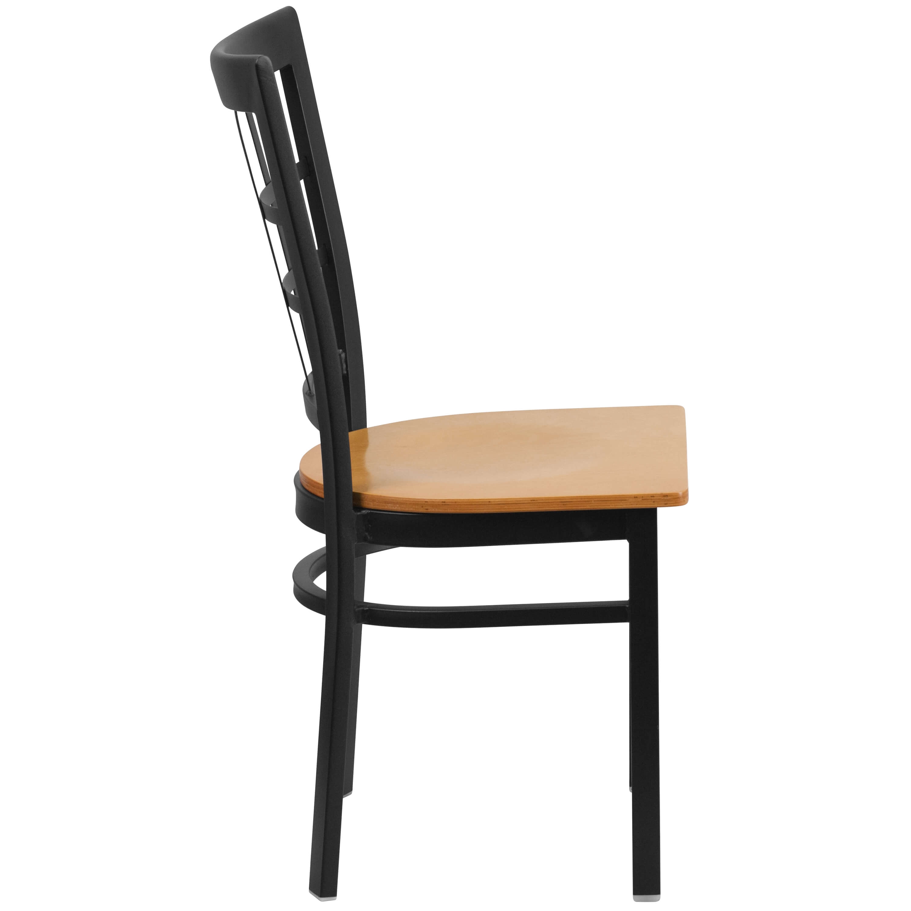 Window back metal chair side view Window back metal chair side view