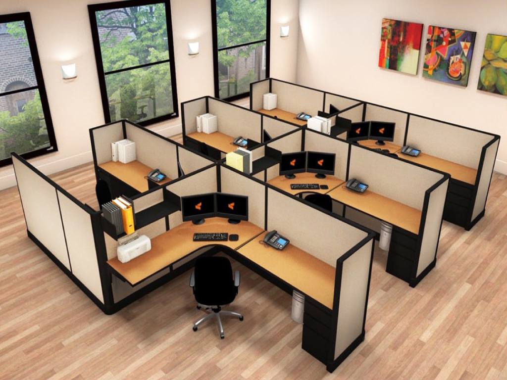 6x8 Cubicle Layout - 6 Pack Cluster 6x8 Cubicle Layout - 6 Pack Cluster